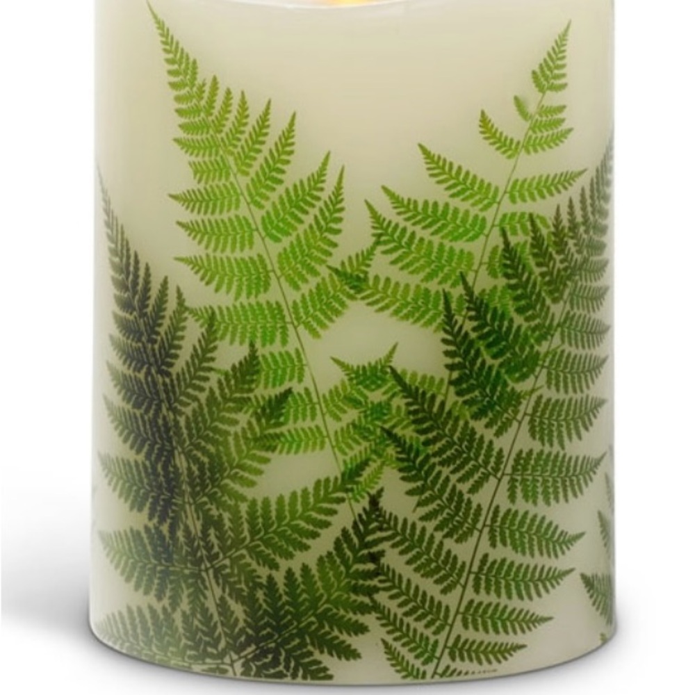 Luminara 3.0” x 4.5” Faux Fern Unscented Pillar. - Picture 3 of 4